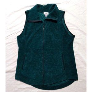 Women's OLD NAVY Teal Poly 2 Pocket Zip-Up Vest Size MEDIUM